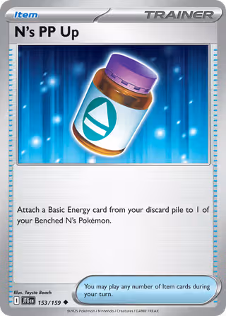 N's PP Up 153/159 Pokemon card