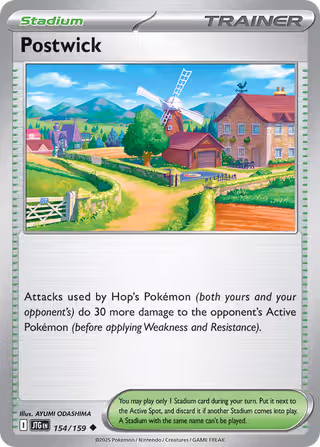 Postwick 154/159 Pokemon card