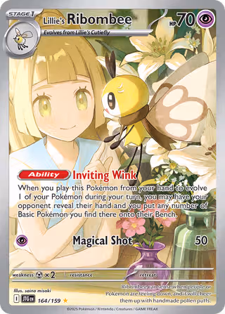 Lillie's Ribombee 164/159 Pokemon card