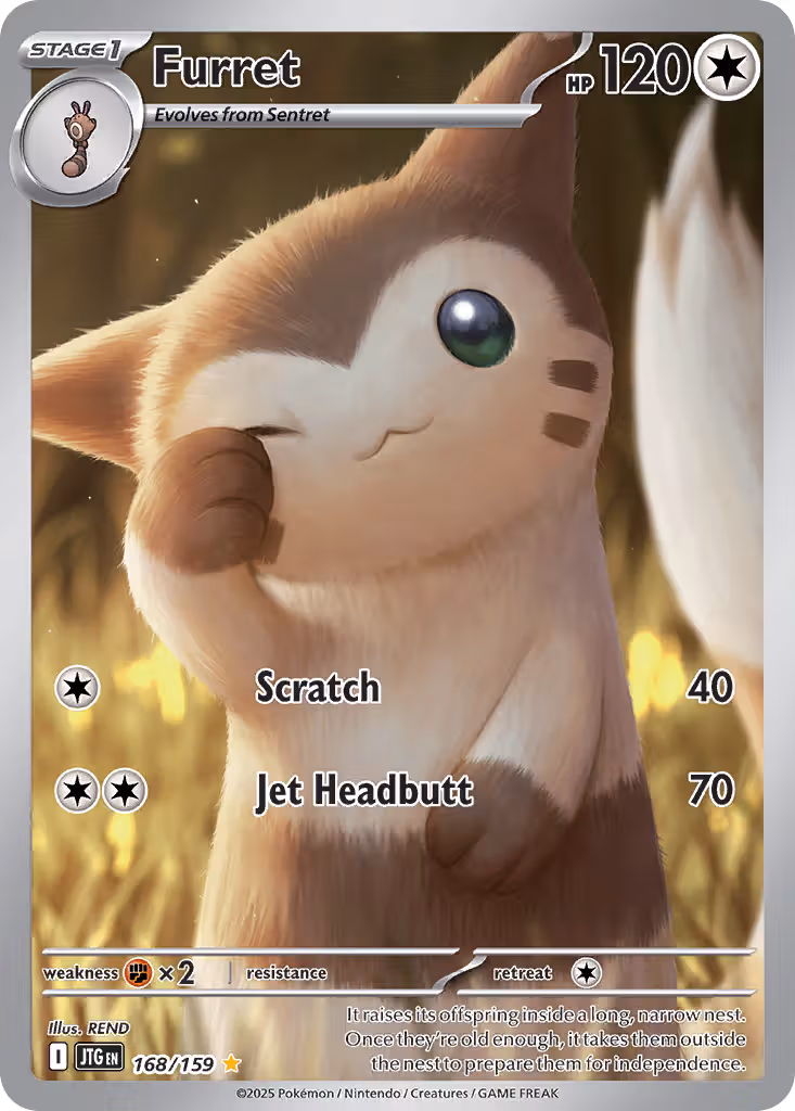 Furret 168/159 Pokemon card