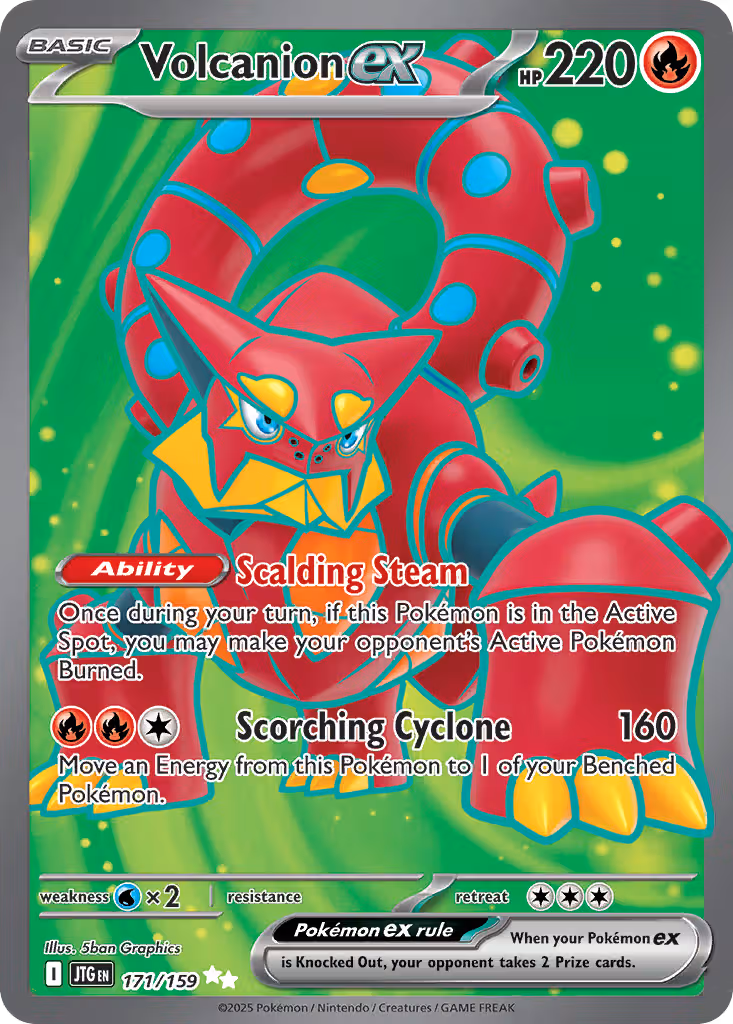 Volcanion ex 171/159 Pokemon card
