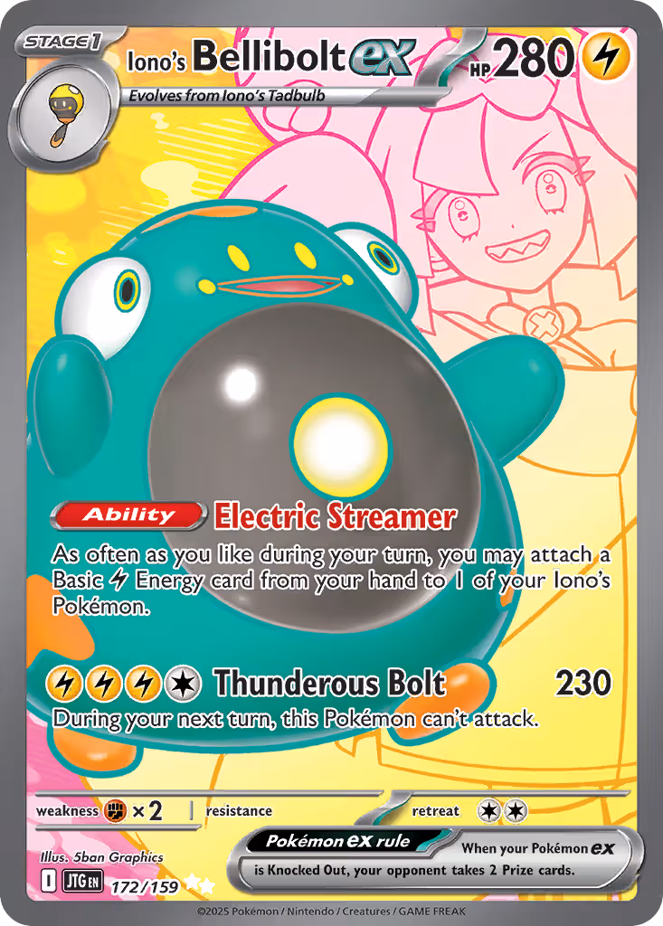 Iono's Bellibolt ex 172/159 Pokemon card