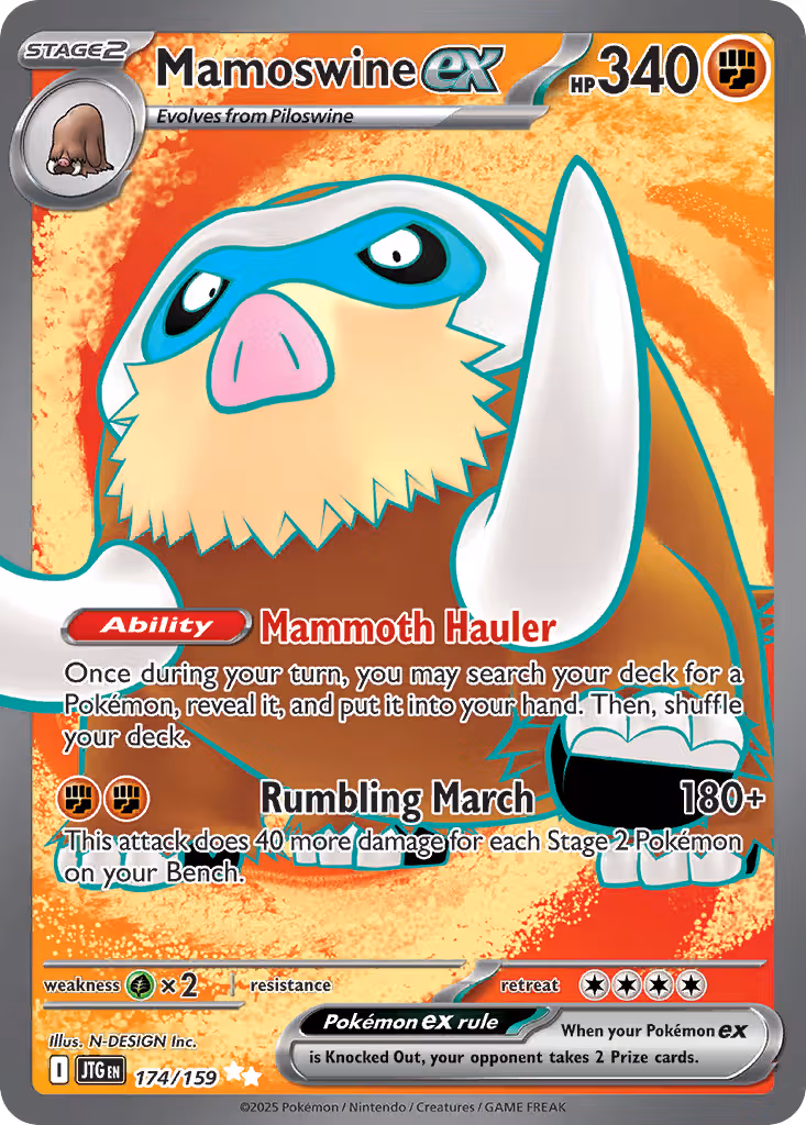 Mamoswine ex 174/159 Pokemon card