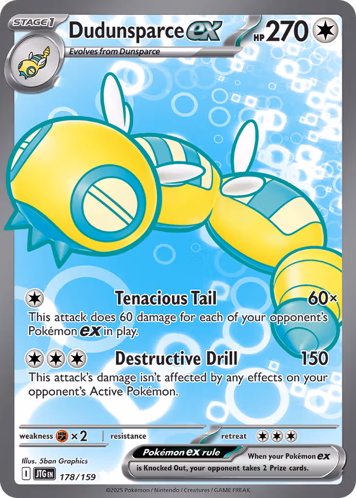 Dudunsparce ex 178/159 Pokemon card