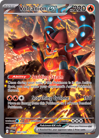 Volcanion ex 182/159 Pokemon card