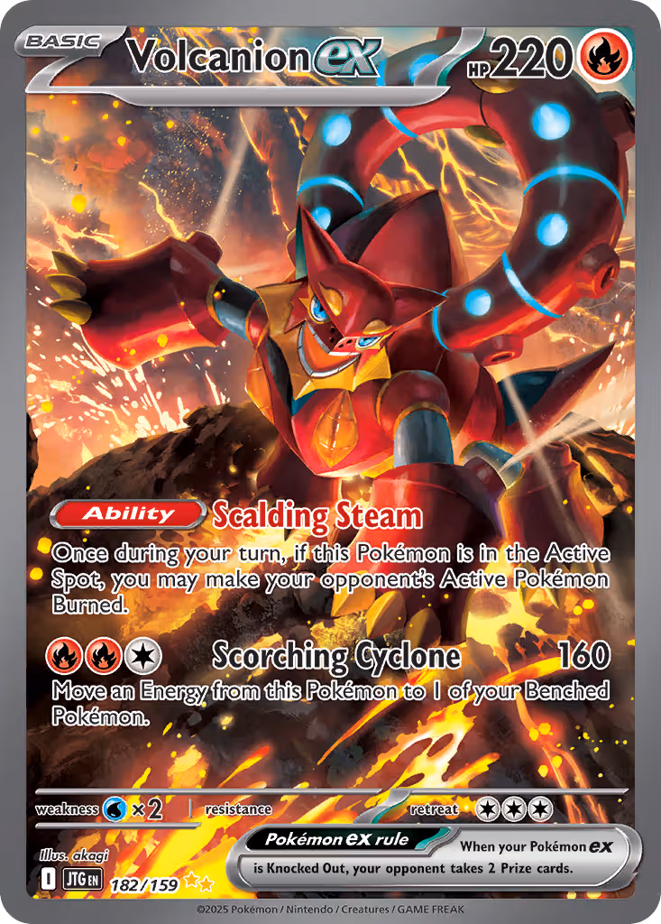 Volcanion ex 182/159 Pokemon card