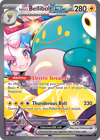 Iono's Bellibolt ex 183/159 Pokemon card