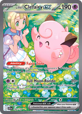 Lillie's Clefairy ex 184/159 Pokemon card