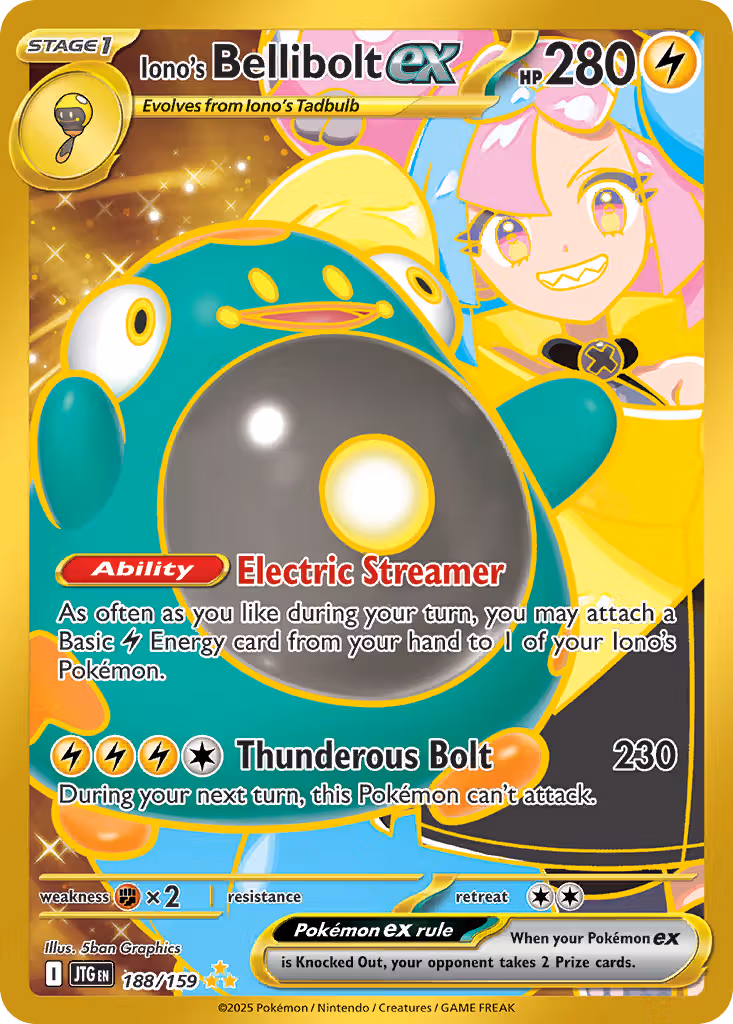 Iono's Bellibolt ex 188/159 Pokemon card