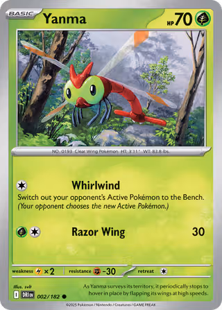 Yanma 2/182 Pokemon card