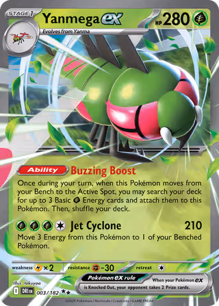 Yanmega ex 3/182 Pokemon card