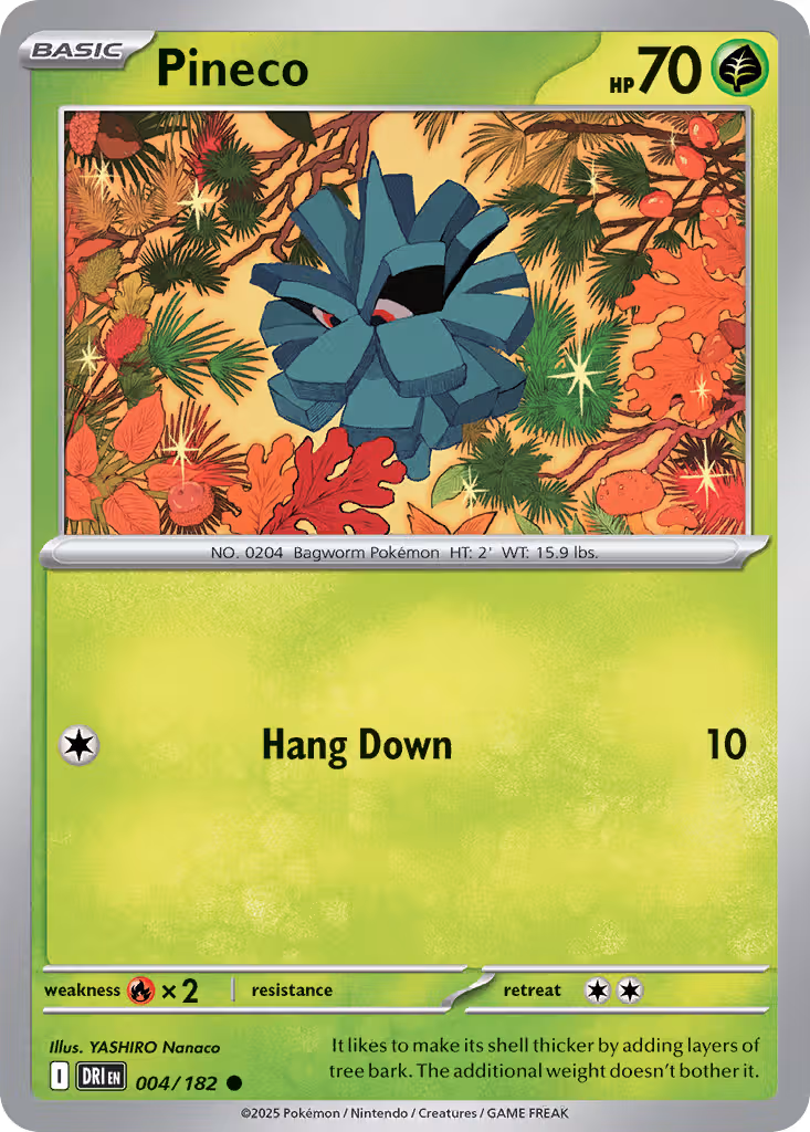 Pineco 4/182 Pokemon card