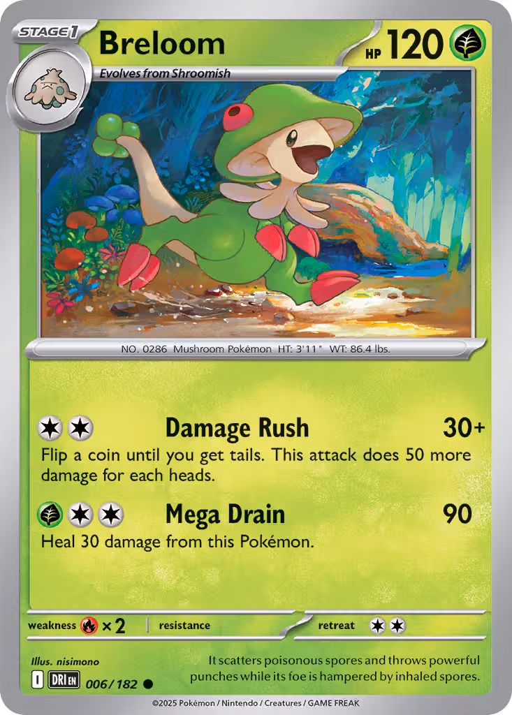 Breloom 6/182 Pokemon card