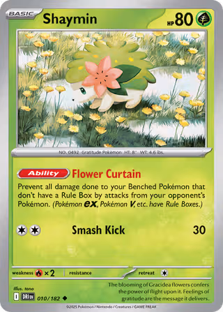 Shaymin 10/182 Pokemon card