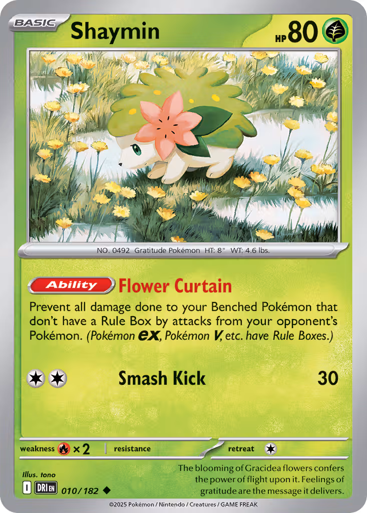 Shaymin 10/182 Pokemon card