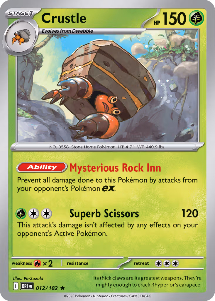 Crustle 12/182 Pokemon card