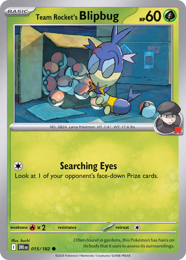 Team Rocket's Blipbug 15/182 Pokemon card
