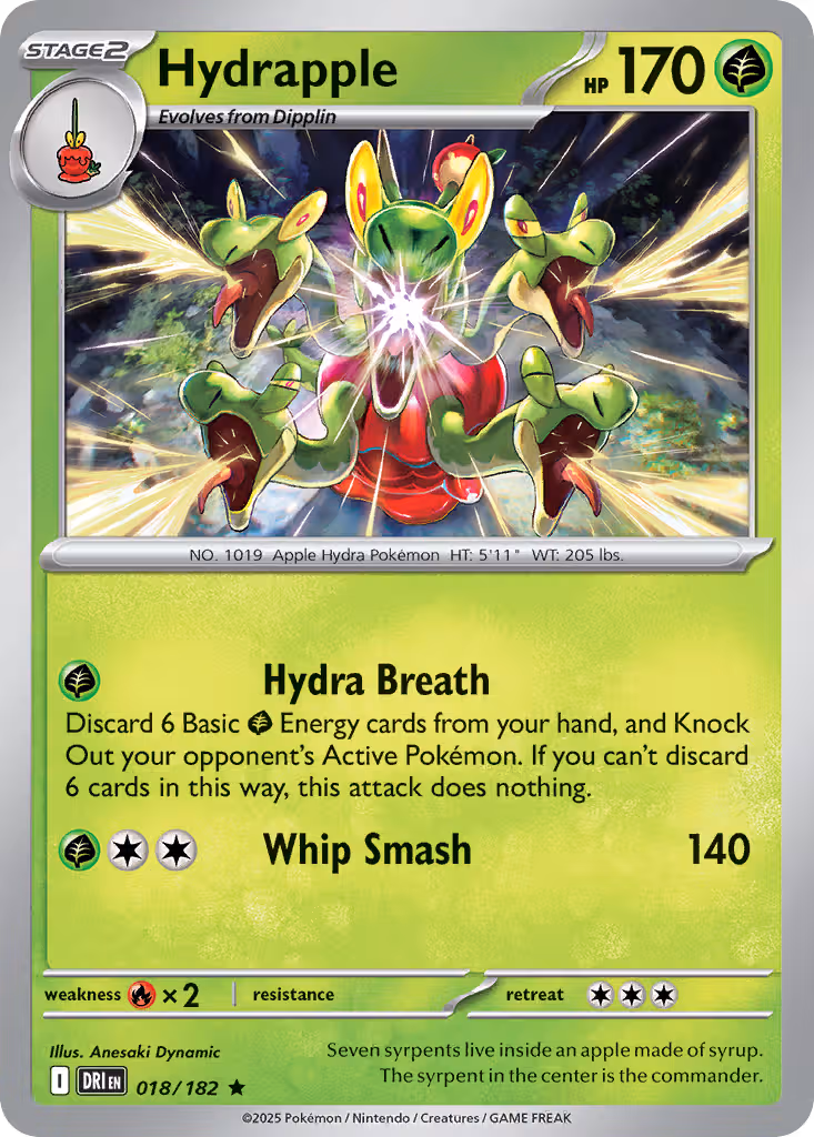 Hydrapple 18/182 Pokemon card