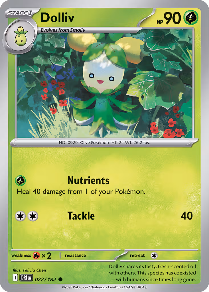 Dolliv 22/182 Pokemon card