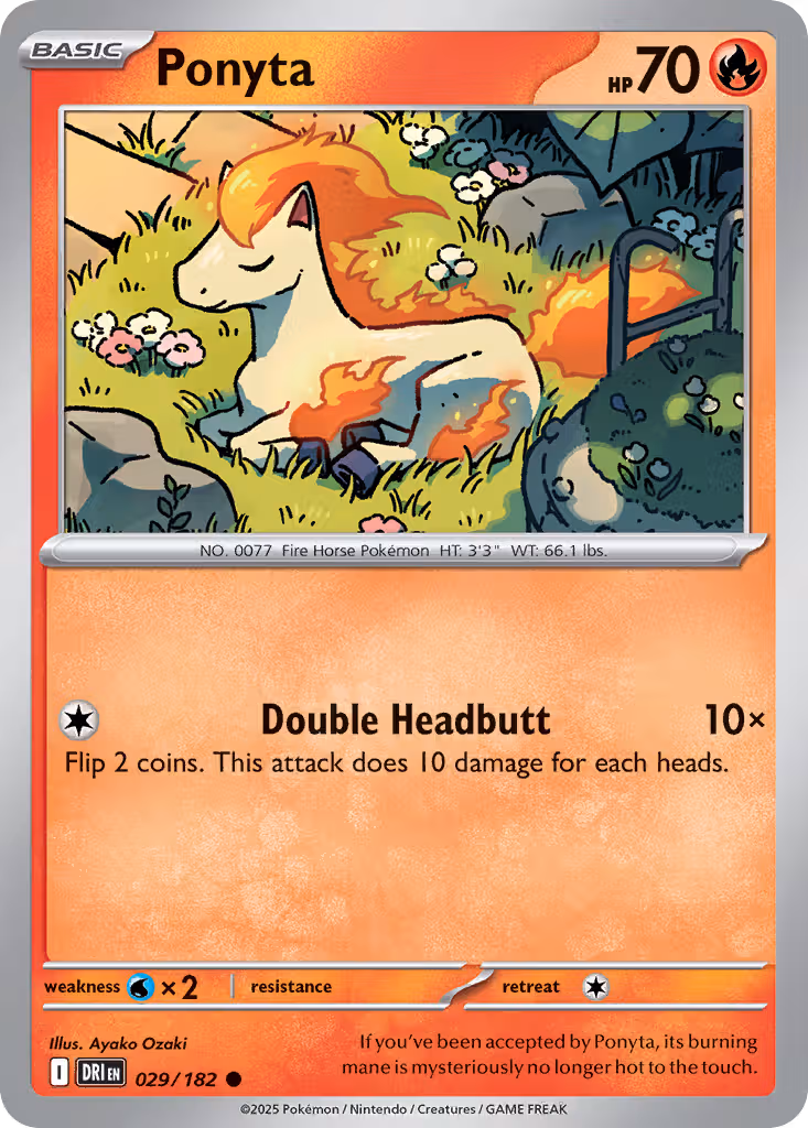 Ponyta 29/182 Pokemon card
