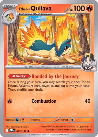 Ethan's Quilava 33/182 Pokemon card