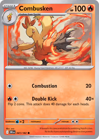Combusken 41/182 Pokemon card