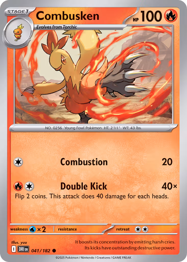 Combusken 41/182 Pokemon card