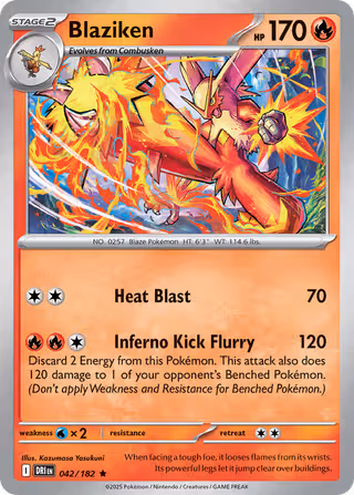 Blaziken 42/182 Pokemon card