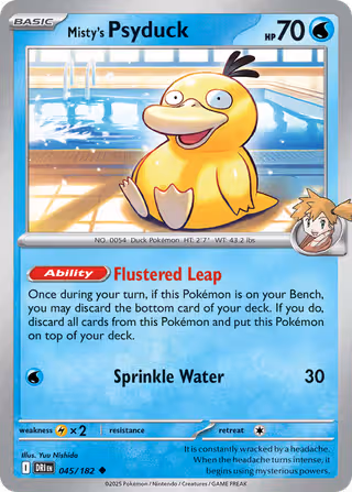 Misty's Psyduck 45/182 Pokemon card