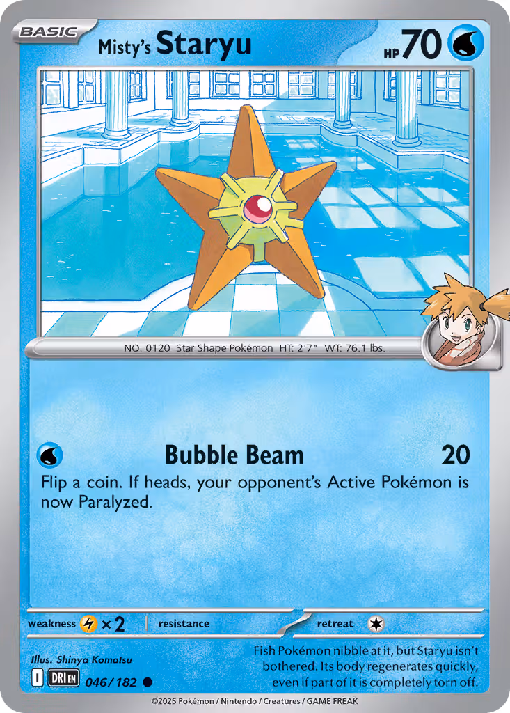 Misty's Staryu 46/182 Pokemon card