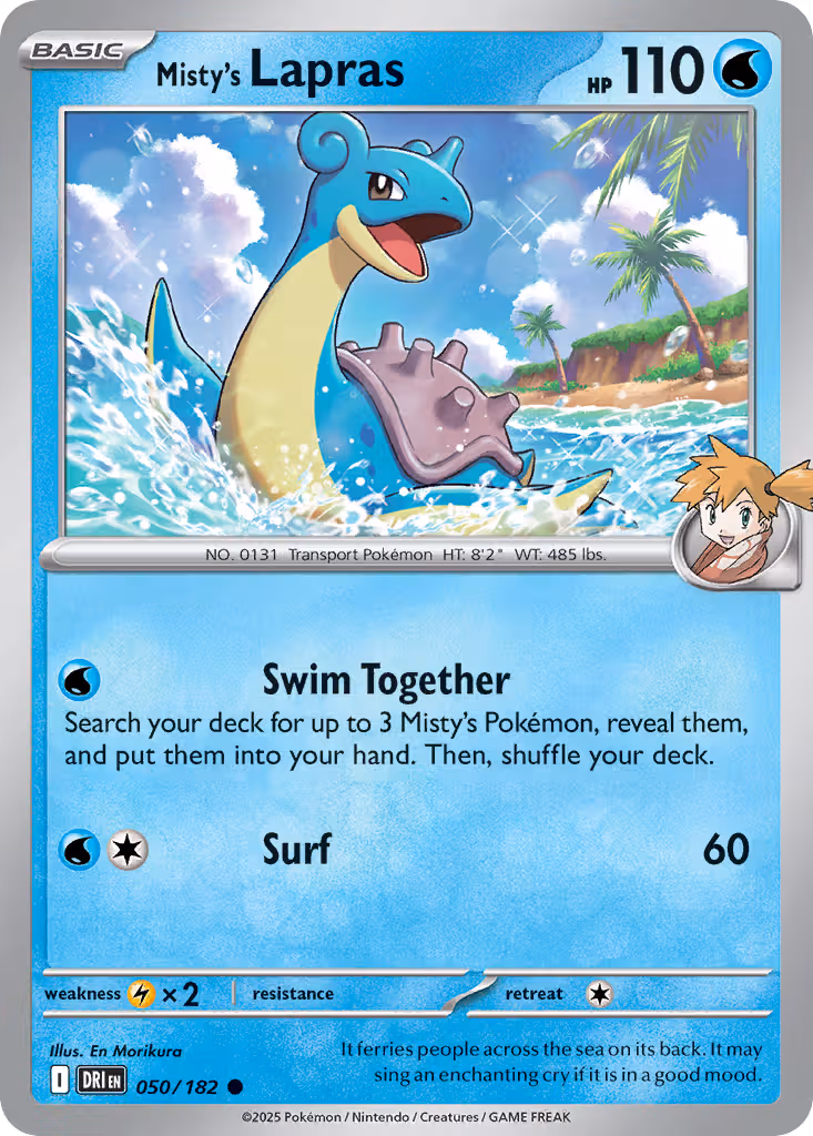 Misty's Lapras 50/182 Pokemon card