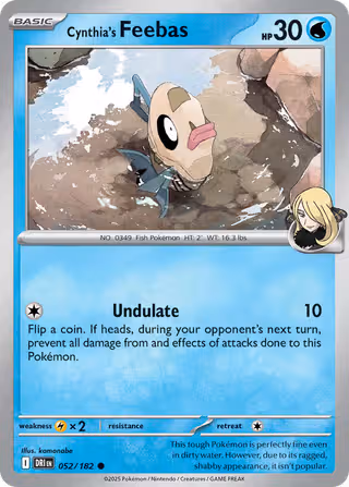Cynthia's Feebas 52/182 Pokemon card