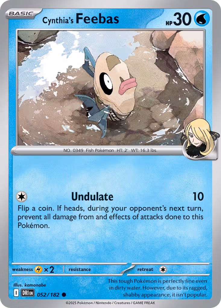 Cynthia's Feebas 52/182 Pokemon card