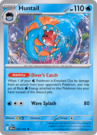 Huntail 55/182 Pokemon card