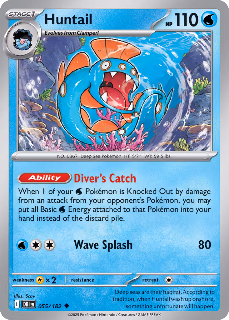 Huntail 55/182 Pokemon card