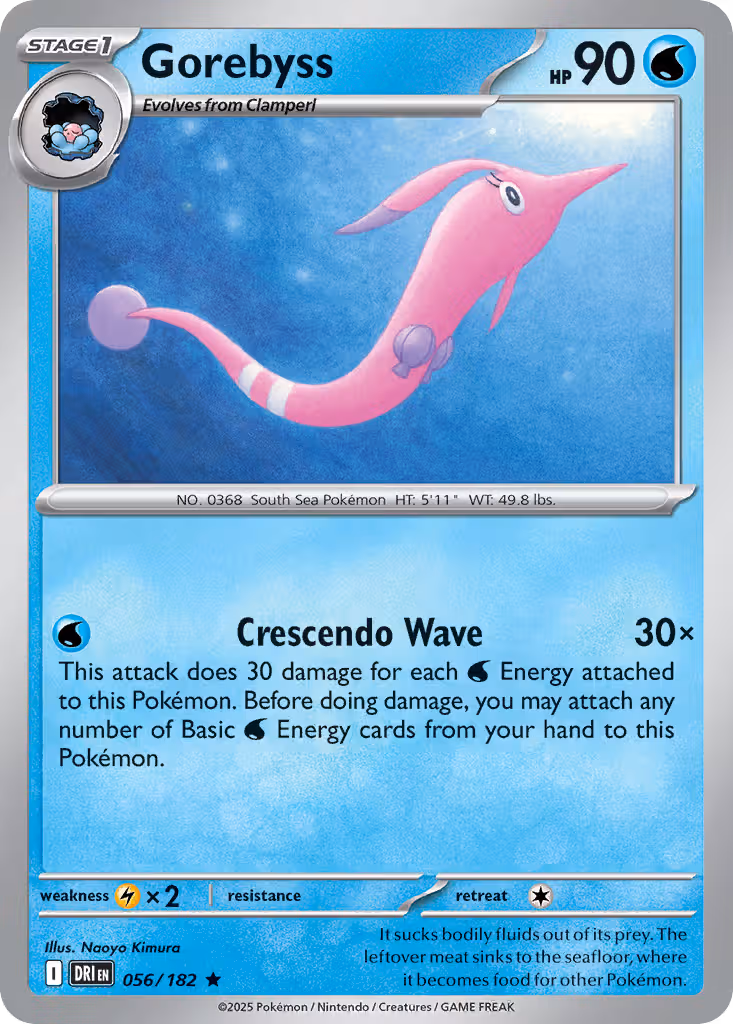 Gorebyss 56/182 Pokemon card