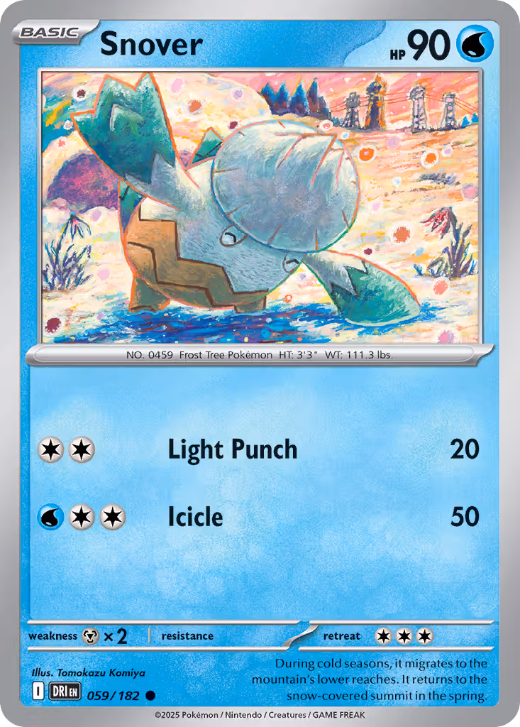 Snover 59/182 Pokemon card