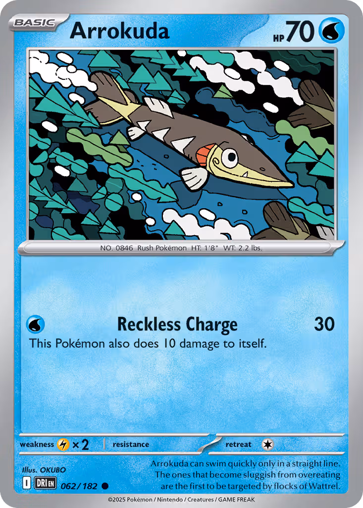 Arrokuda 62/182 Pokemon card