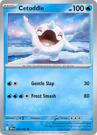 Cetoddle 64/182 Pokemon card