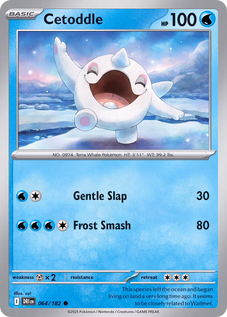 Cetoddle 64/182 Pokemon card