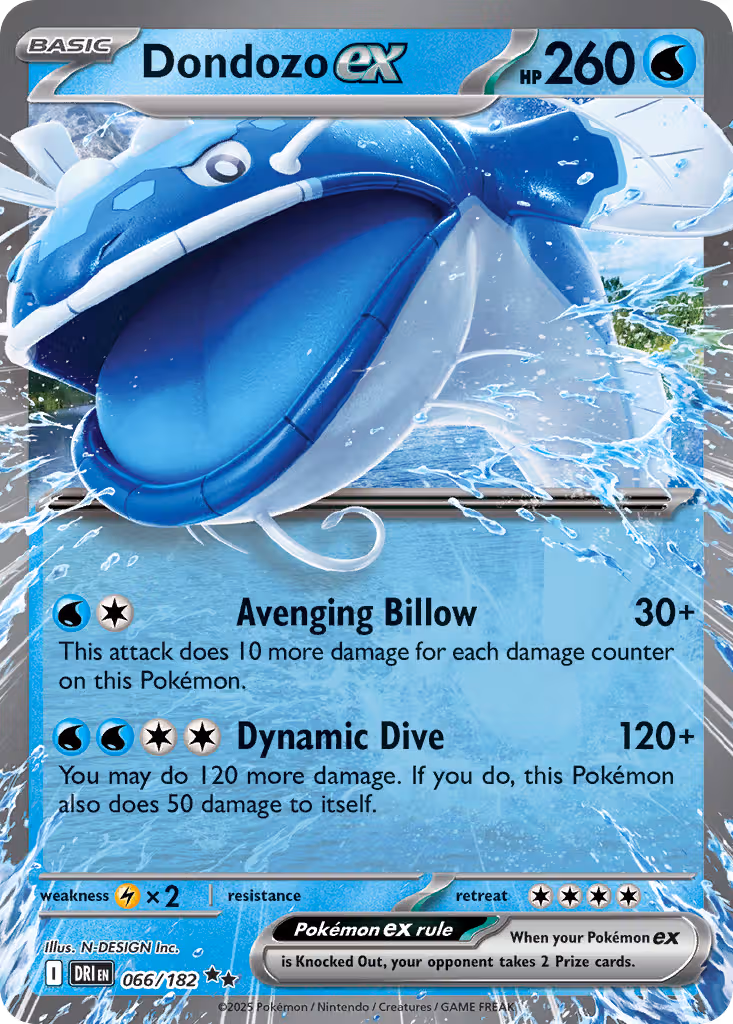 Dondozo ex 66/182 Pokemon card