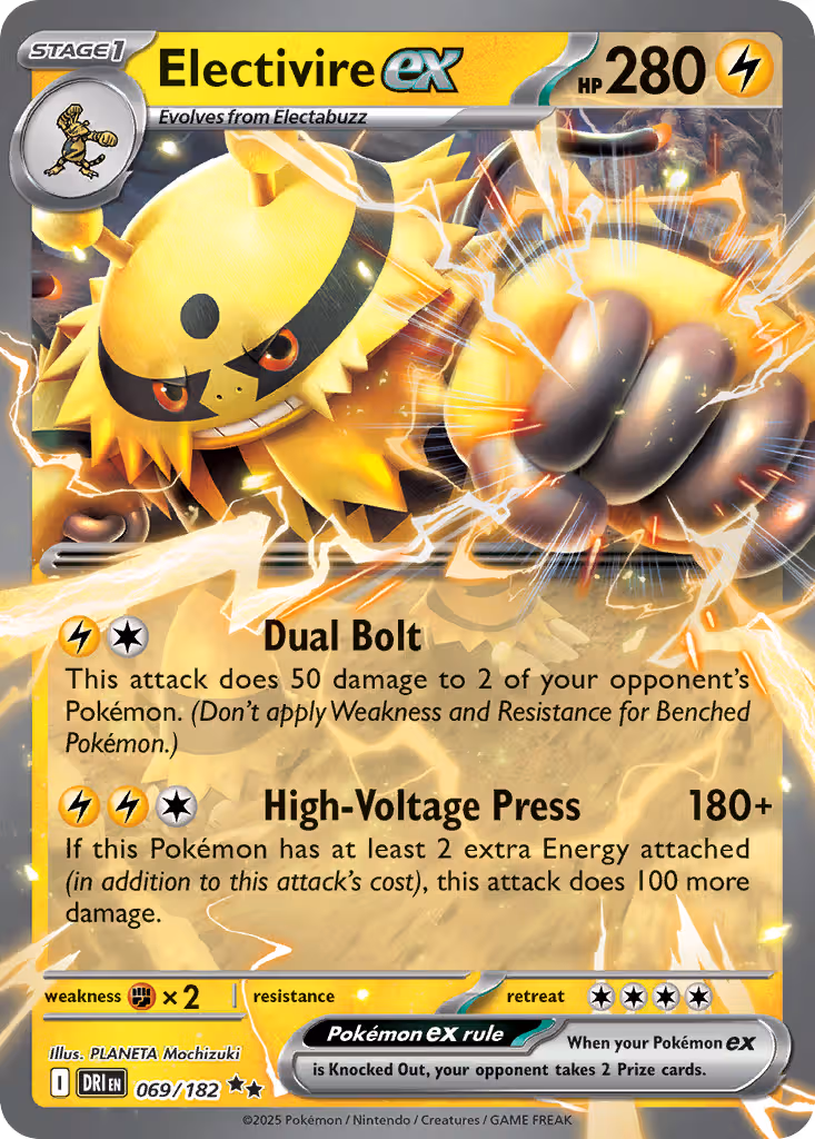 Electivire ex 69/182 Pokemon card