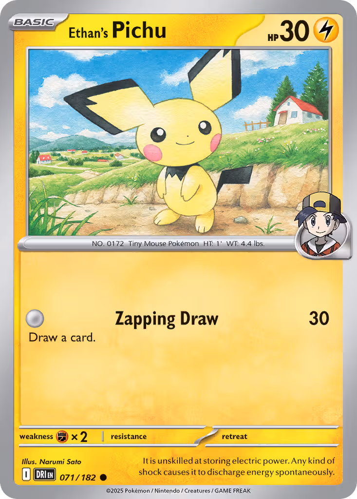 Ethan's Pichu 71/182 Pokemon card