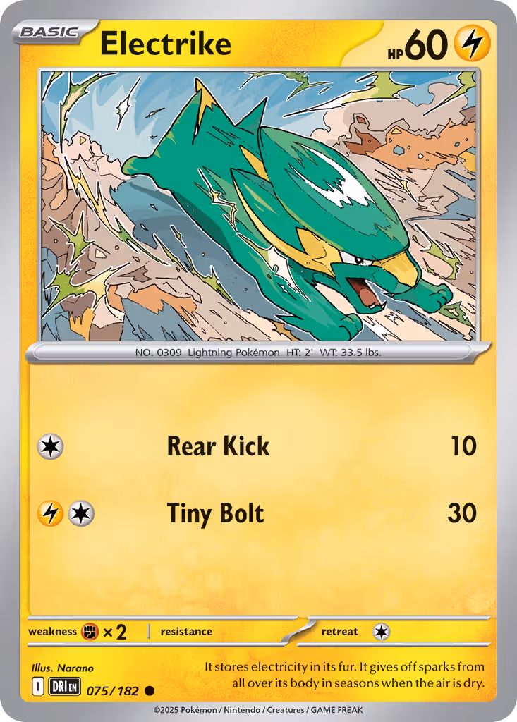 Electrike 75/182 Pokemon card