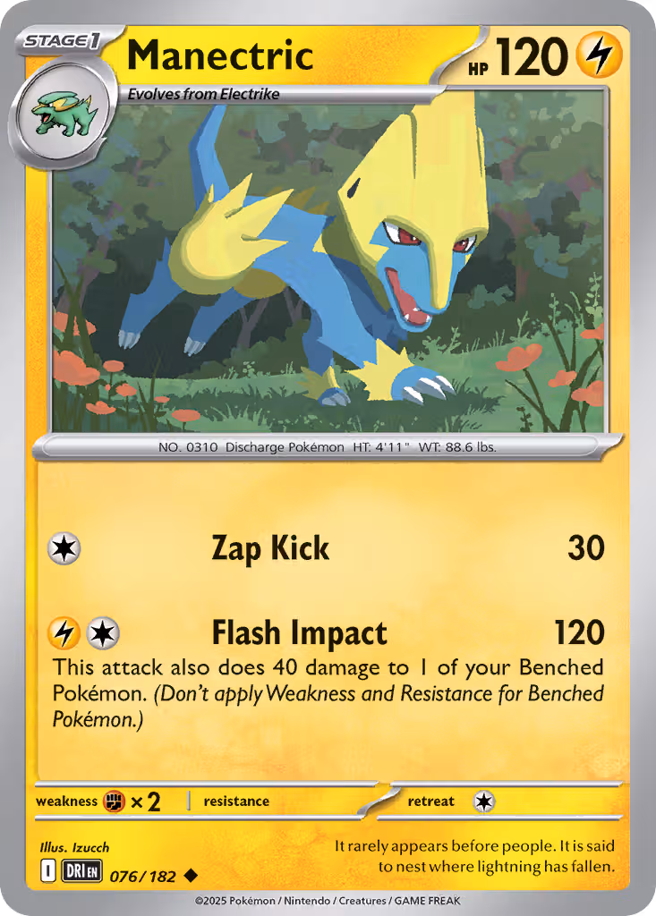 Manectric 76/182 Pokemon card