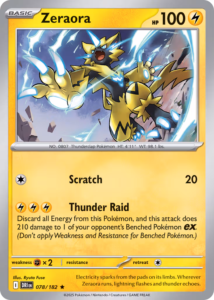 Zeraora 78/182 Pokemon card