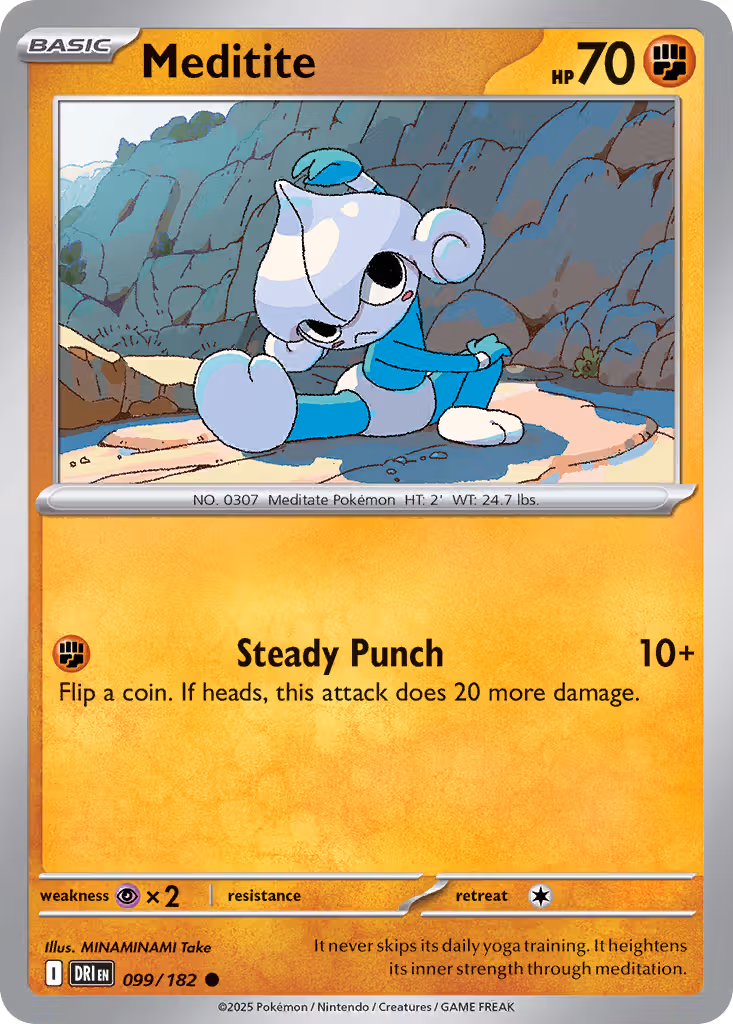 Meditite 99/182 Pokemon card