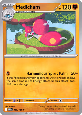 Medicham 100/182 Pokemon card