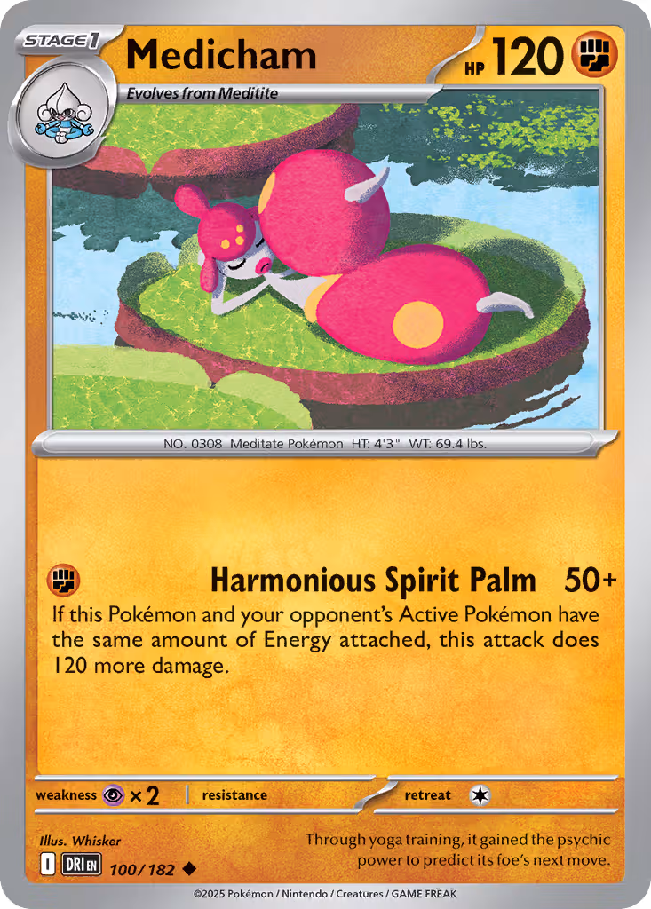 Medicham 100/182 Pokemon card