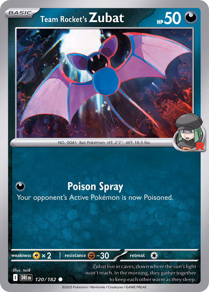 Team Rocket's Zubat 120/182 Pokemon card